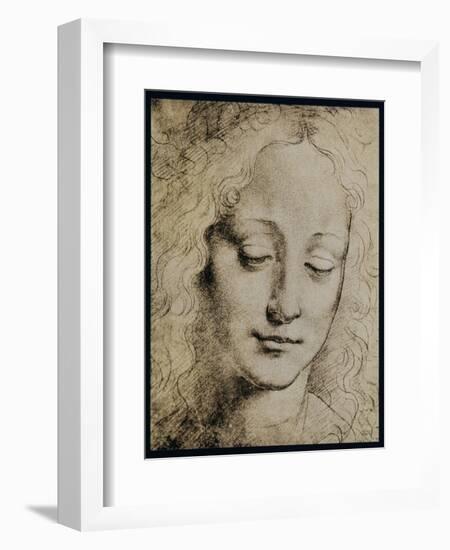 Head of a Young Girl-Leonardo da Vinci-Framed Giclee Print