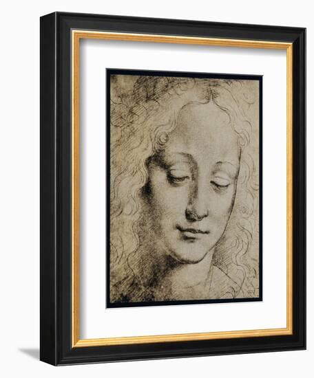 Head of a Young Girl-Leonardo da Vinci-Framed Giclee Print
