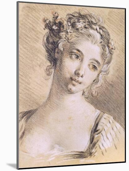 Head of a Young Girl-Francois Boucher-Mounted Giclee Print