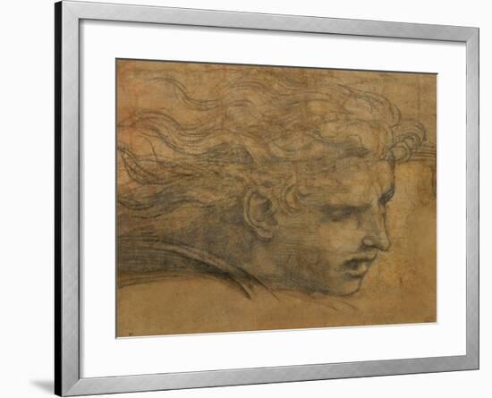 Head of a Young Man, Three Quarters Towards the Right-Raphael-Framed Giclee Print