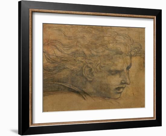 Head of a Young Man, Three Quarters Towards the Right-Raphael-Framed Giclee Print