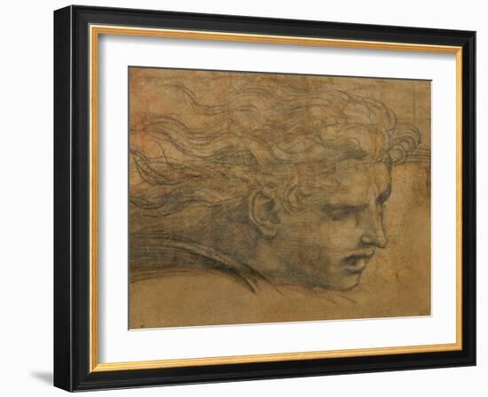 Head of a Young Man, Three Quarters Towards the Right-Raphael-Framed Giclee Print