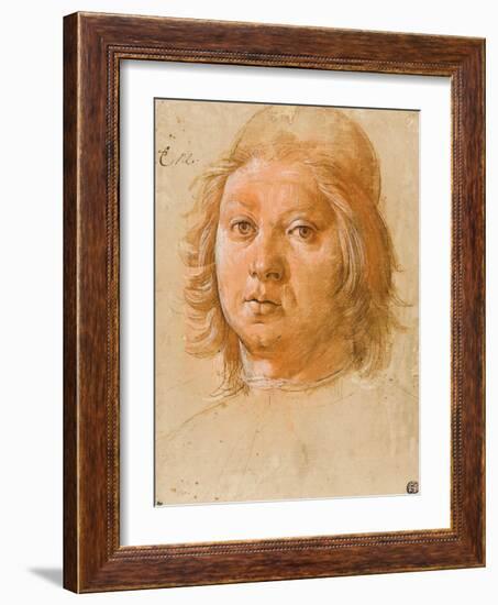 Head of a Young Man Wearing a Beret-Pietro Perugino-Framed Giclee Print