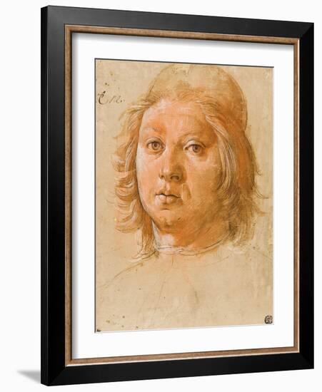 Head of a Young Man Wearing a Beret-Pietro Perugino-Framed Giclee Print