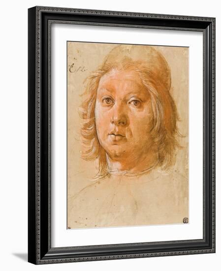 Head of a Young Man Wearing a Beret-Pietro Perugino-Framed Giclee Print
