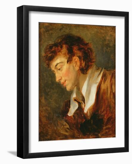 Head of a Young Man-Jean-Honoré Fragonard-Framed Giclee Print