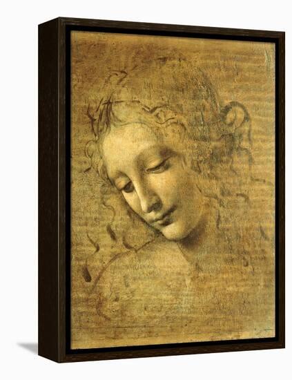 Head of a Young Woman La Scapigliata (the Lady of the Disheveled Hair)-Leonardo da Vinci-Framed Premier Image Canvas