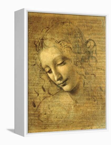 Head of a Young Woman La Scapigliata (the Lady of the Disheveled Hair)-Leonardo da Vinci-Framed Premier Image Canvas