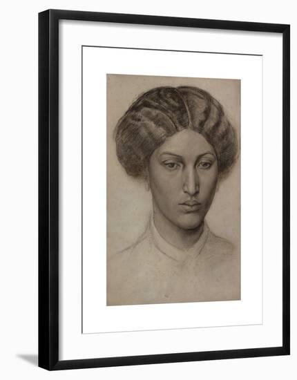 Head of a Young Woman (Mrs. Eaton)-Dante Gabriel Rossetti-Framed Premium Giclee Print