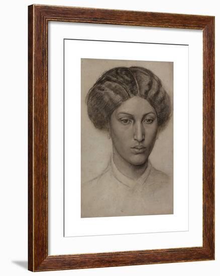 Head of a Young Woman (Mrs. Eaton)-Dante Gabriel Rossetti-Framed Premium Giclee Print