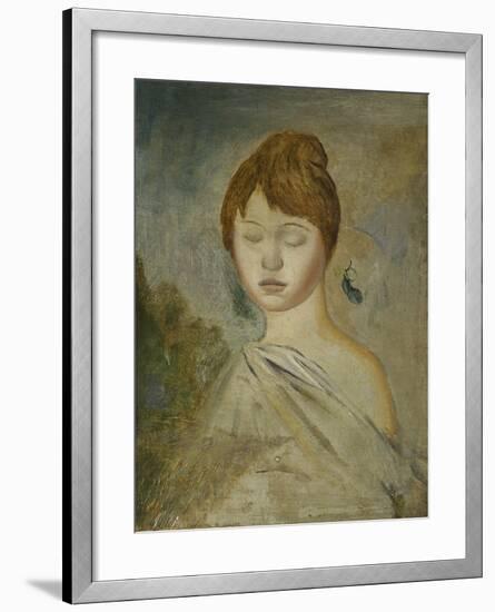 Head of a Young Woman; Tete De Jeune Femme, C.1887-Pierre-Auguste Renoir-Framed Giclee Print