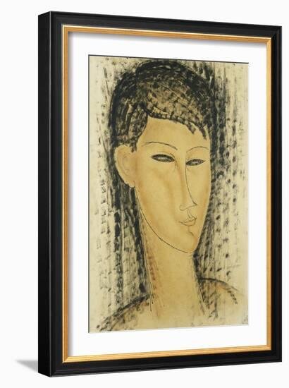 Head of a Young Women; Tete de Jeune Femme, 1914-Amedeo Modigliani-Framed Giclee Print