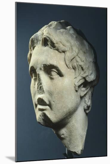 Head of Alexander, Copy from Augustan Age in Pentelic Marble from Hellenistic Original AD-null-Mounted Giclee Print
