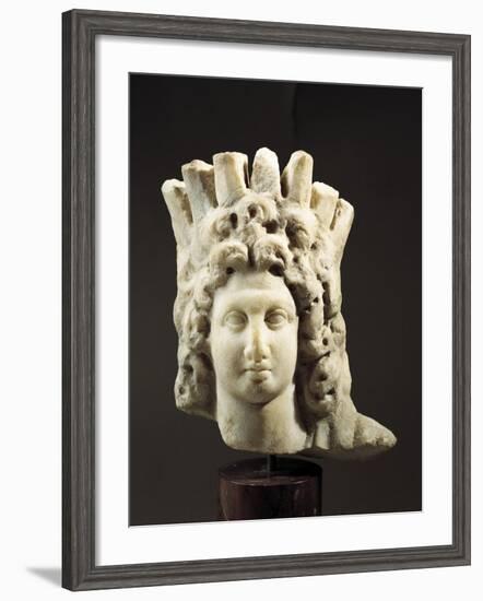 Head of Alexander Great-Helios Statue, 2nd-1st Century BC-null-Framed Giclee Print