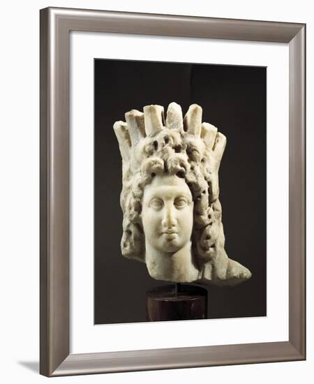 Head of Alexander Great-Helios Statue, 2nd-1st Century BC-null-Framed Giclee Print