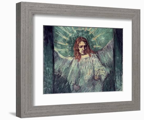 Head of an Angel, after Rembrandt, c.1889-Vincent van Gogh-Framed Premium Giclee Print