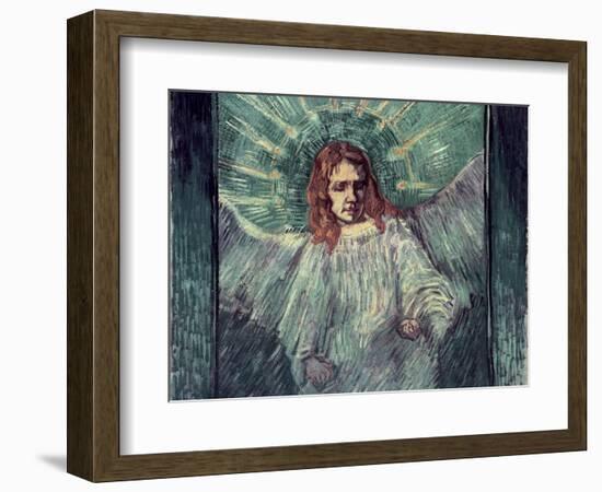 Head of an Angel, after Rembrandt, c.1889-Vincent van Gogh-Framed Premium Giclee Print