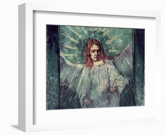 Head of an Angel, after Rembrandt, c.1889-Vincent van Gogh-Framed Premium Giclee Print