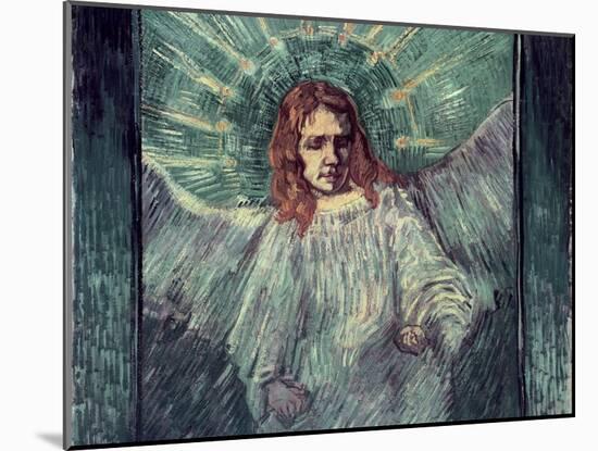 Head of an Angel, after Rembrandt, c.1889-Vincent van Gogh-Mounted Giclee Print