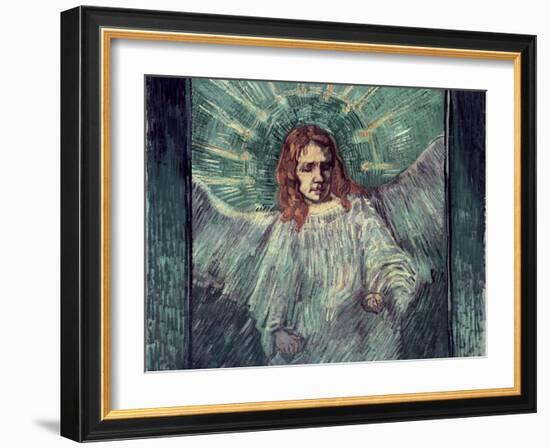 Head of an Angel, after Rembrandt, c.1889-Vincent van Gogh-Framed Giclee Print