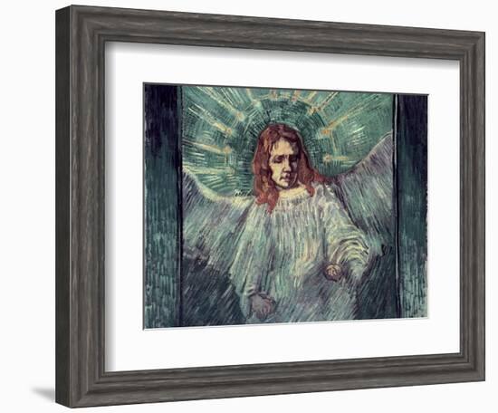 Head of an Angel, after Rembrandt, c.1889-Vincent van Gogh-Framed Giclee Print