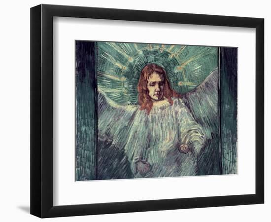 Head of an Angel, after Rembrandt, c.1889-Vincent van Gogh-Framed Giclee Print
