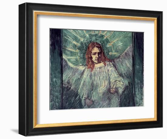 Head of an Angel, after Rembrandt, c.1889-Vincent van Gogh-Framed Giclee Print