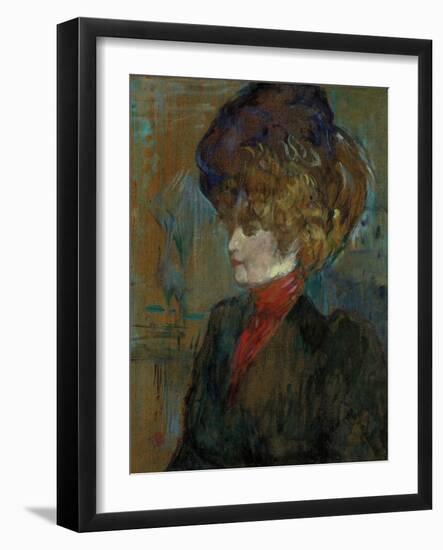 Head of an English Lady; Tete De Lady Anglaise, 1898-Henri de Toulouse-Lautrec-Framed Giclee Print