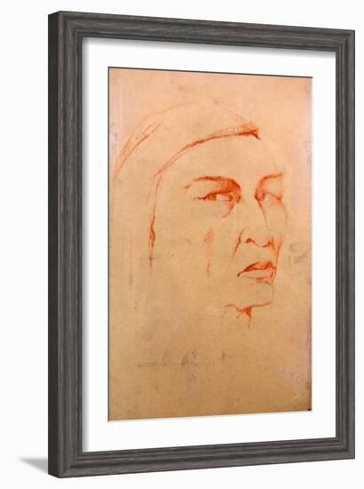 Head of an Indian Man By James A. Wehn, D. 1915-James Wehn-Framed Giclee Print