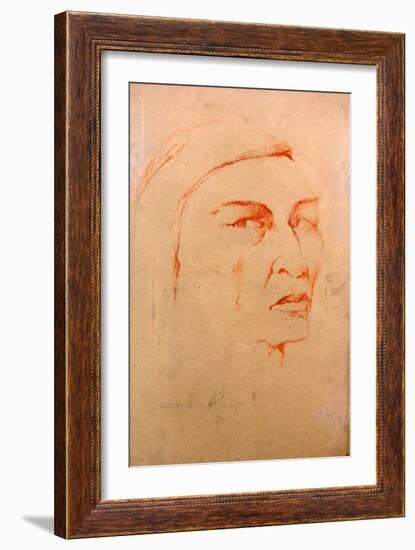 Head of an Indian Man By James A. Wehn, D. 1915-James Wehn-Framed Giclee Print