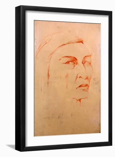 Head of an Indian Man By James A. Wehn, D. 1915-James Wehn-Framed Giclee Print