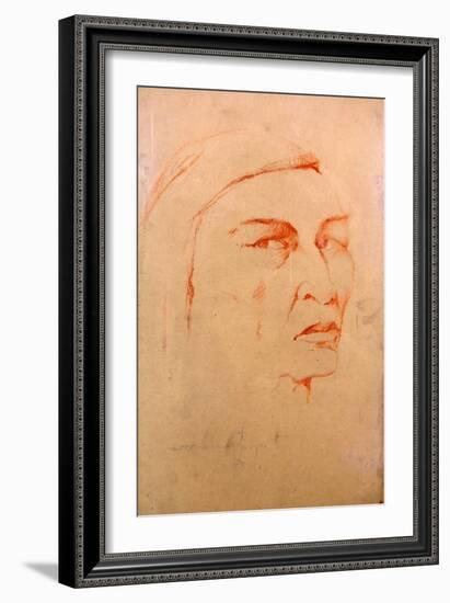 Head of an Indian Man By James A. Wehn, D. 1915-James Wehn-Framed Giclee Print