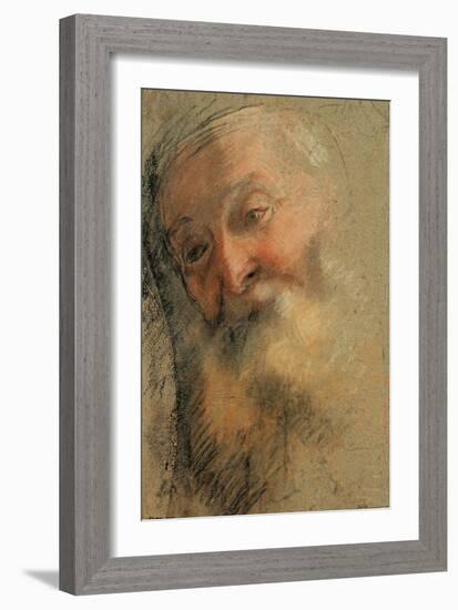 Head of an Old Bearded Man, 1584-1586-Federigo Barocci-Framed Giclee Print