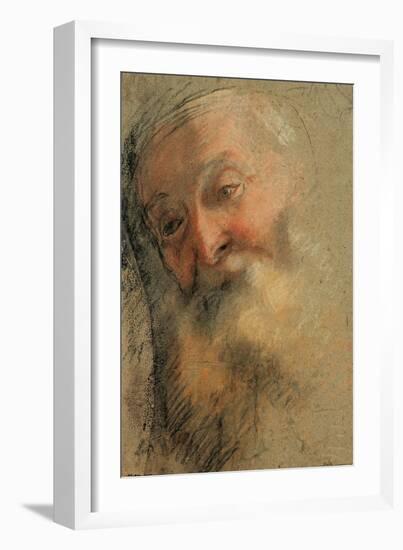 Head of an Old Bearded Man, 1584-1586-Federigo Barocci-Framed Giclee Print