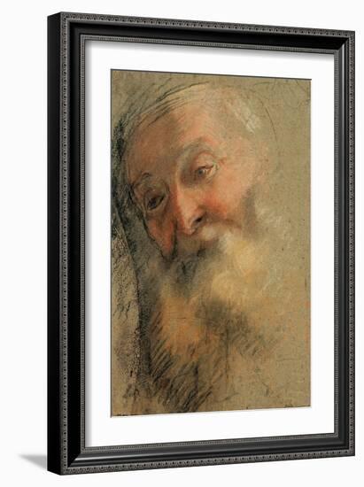 Head of an Old Bearded Man, 1584-1586-Federigo Barocci-Framed Giclee Print