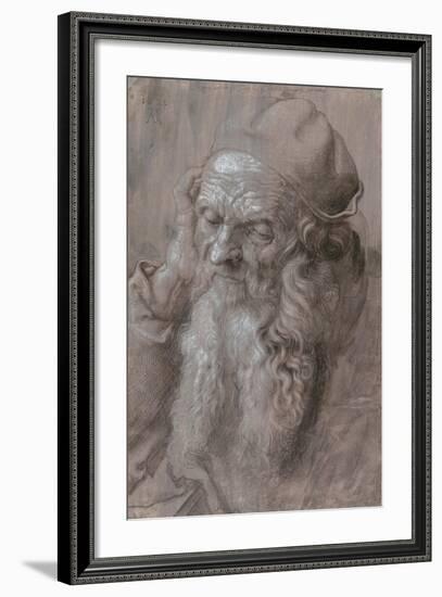 Head of an Old Man, 1521-Albrecht Dürer or Duerer-Framed Giclee Print