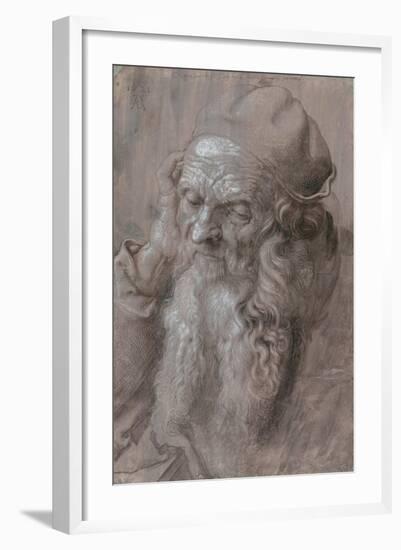 Head of an Old Man, 1521-Albrecht Dürer or Duerer-Framed Giclee Print