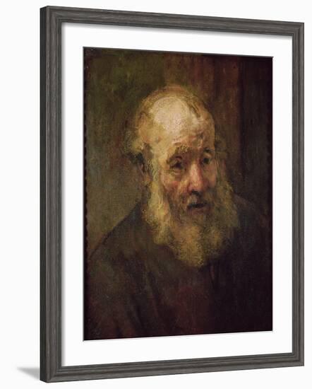 Head of an Old Man, circa 1650-Rembrandt van Rijn-Framed Giclee Print