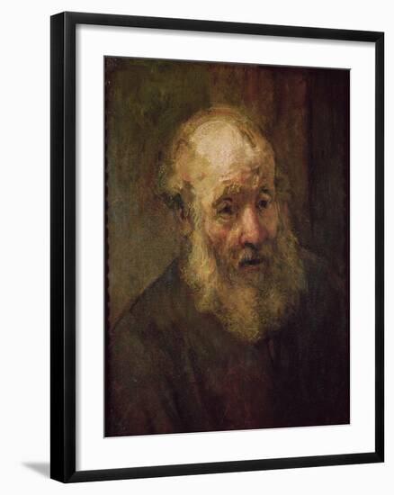 Head of an Old Man, circa 1650-Rembrandt van Rijn-Framed Giclee Print