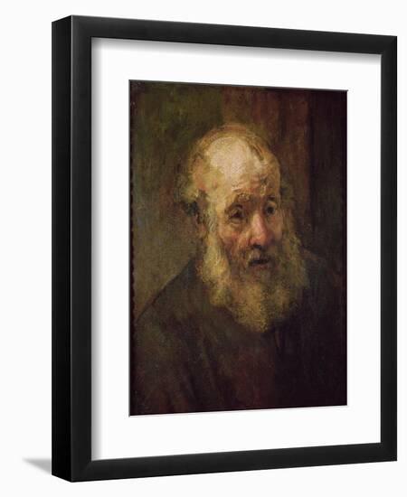 Head of an Old Man, circa 1650-Rembrandt van Rijn-Framed Giclee Print