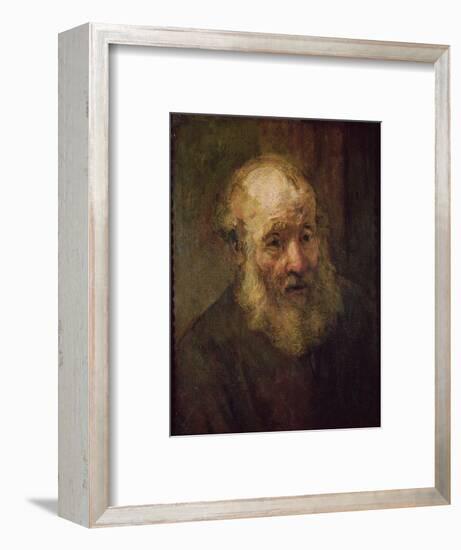 Head of an Old Man, circa 1650-Rembrandt van Rijn-Framed Premium Giclee Print