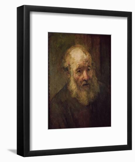 Head of an Old Man, circa 1650-Rembrandt van Rijn-Framed Premium Giclee Print