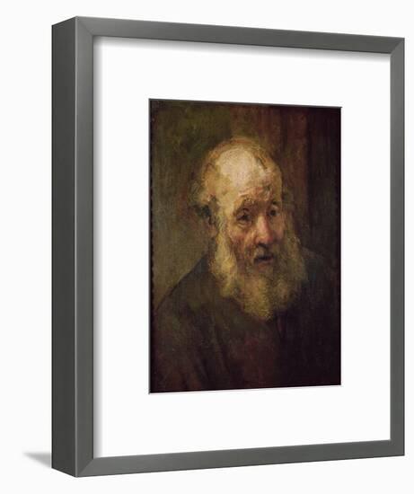 Head of an Old Man, circa 1650-Rembrandt van Rijn-Framed Premium Giclee Print