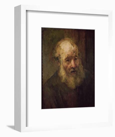 Head of an Old Man, circa 1650-Rembrandt van Rijn-Framed Premium Giclee Print