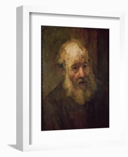 Head of an Old Man, circa 1650-Rembrandt van Rijn-Framed Premium Giclee Print