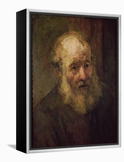 Head of an Old Man, circa 1650-Rembrandt van Rijn-Framed Premier Image Canvas