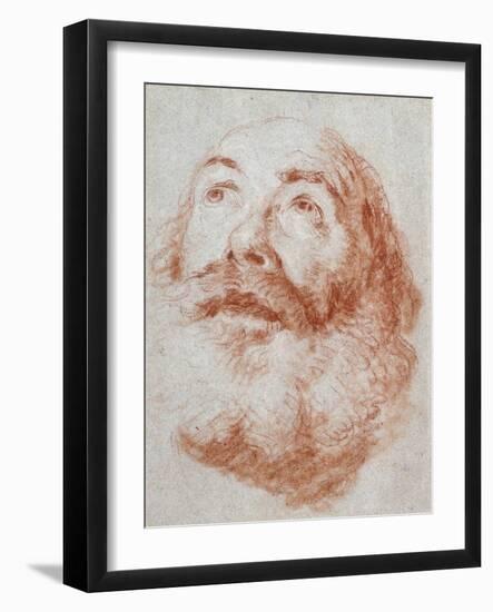 Head of an Old Man Looking Up-Giovanni Battista Tiepolo-Framed Giclee Print