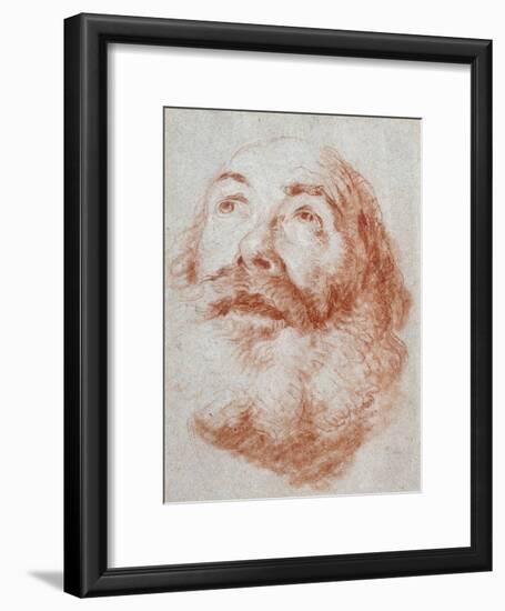 Head of an Old Man Looking Up-Giovanni Battista Tiepolo-Framed Giclee Print