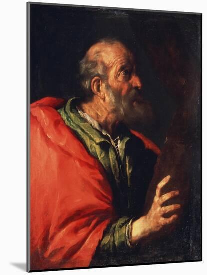 Head of an Old Man' (The Apostle Peter), 17th Century-Bernardo Strozzi-Mounted Giclee Print