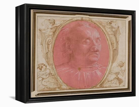 Head of an Old Man-Domenico Ghirlandaio-Framed Premier Image Canvas